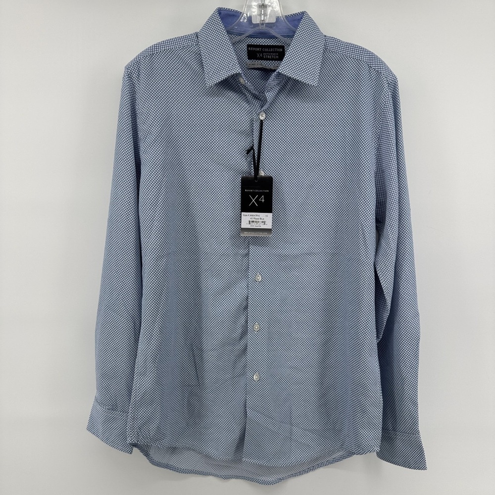REPORT COLLECTION Premium Performance X4 Slim Fit Stretch Long Sleeve 15 x 32-33